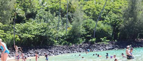 Beach nearby, sun-loungers