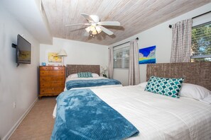 2 bedrooms, iron/ironing board, WiFi, bed sheets