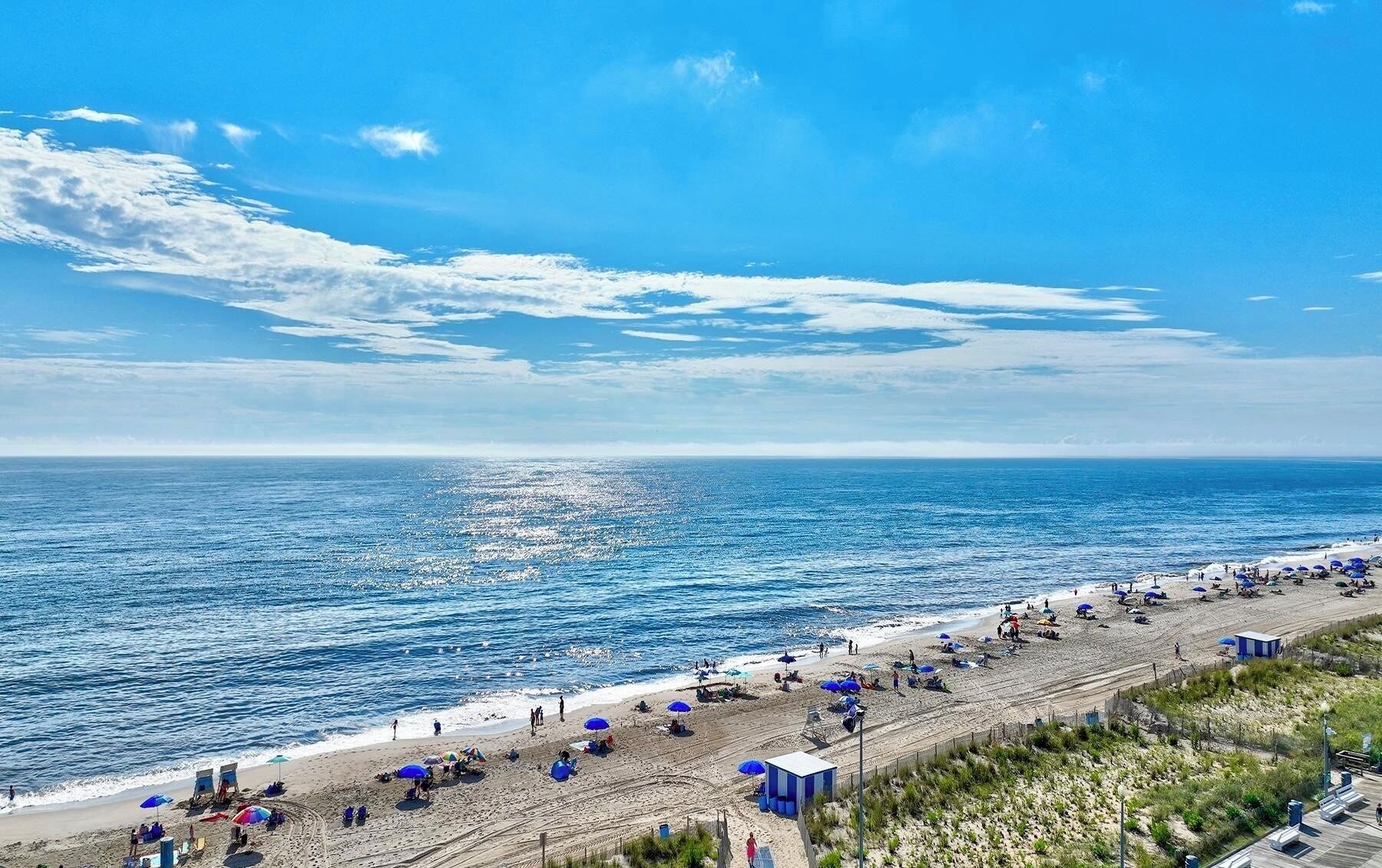 Beach nearby, sun loungers