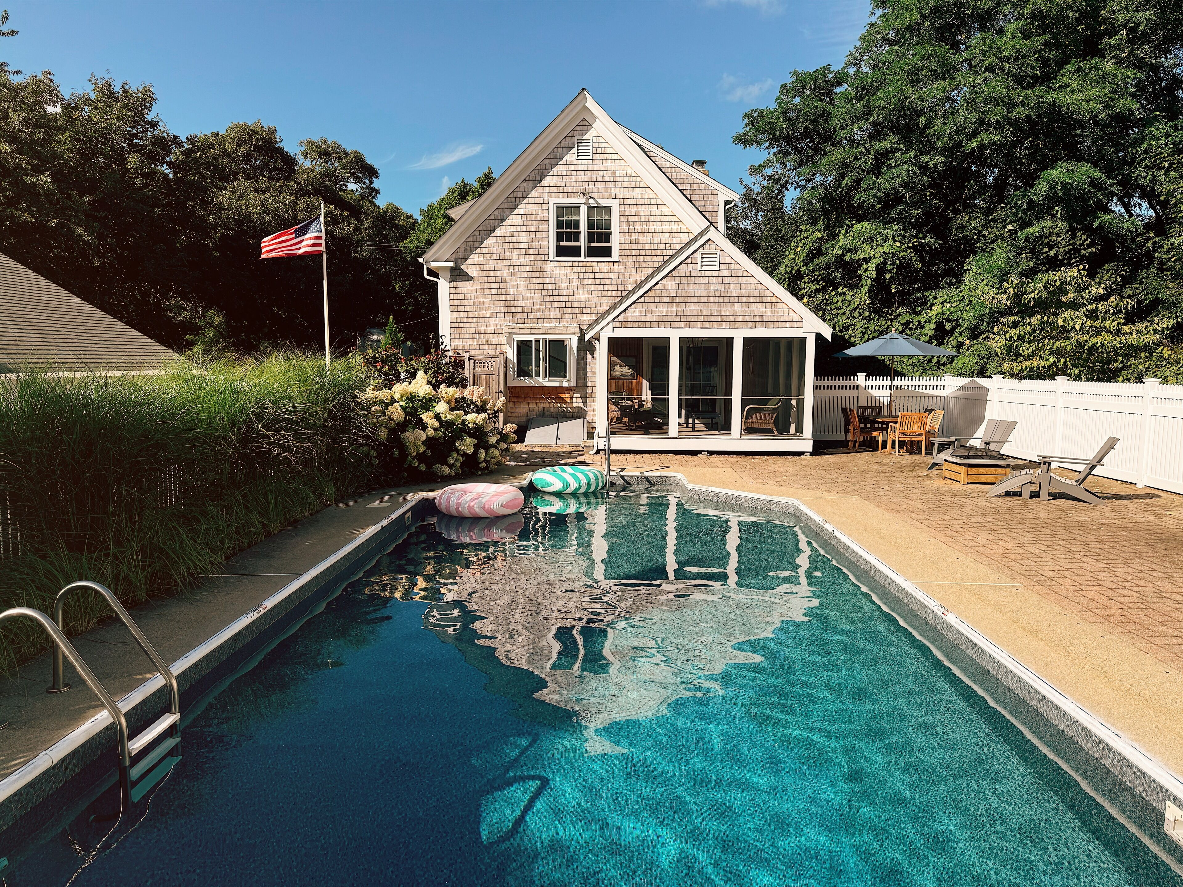 Piscine extérieure, piscine chauffée