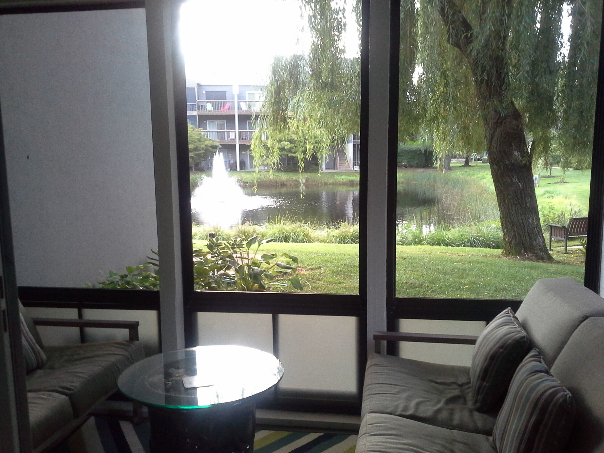 Blick von der Unterkunft