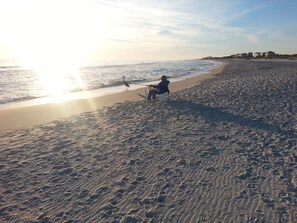On the beach