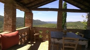 Outdoor dining - Historical Villa In Tuscany With Pool (Civitella in Val di Chiana (Arezzo))