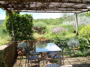 Outdoor dining - Historical Villa In Tuscany With Pool (Civitella in Val di Chiana (Arezzo))