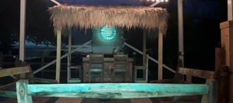 Fortryllende rummeligt strandhus med boblebad, spillelokale, Tiki Bar & fiskerihave