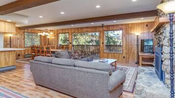 Televisio, takka, DVD-soitin