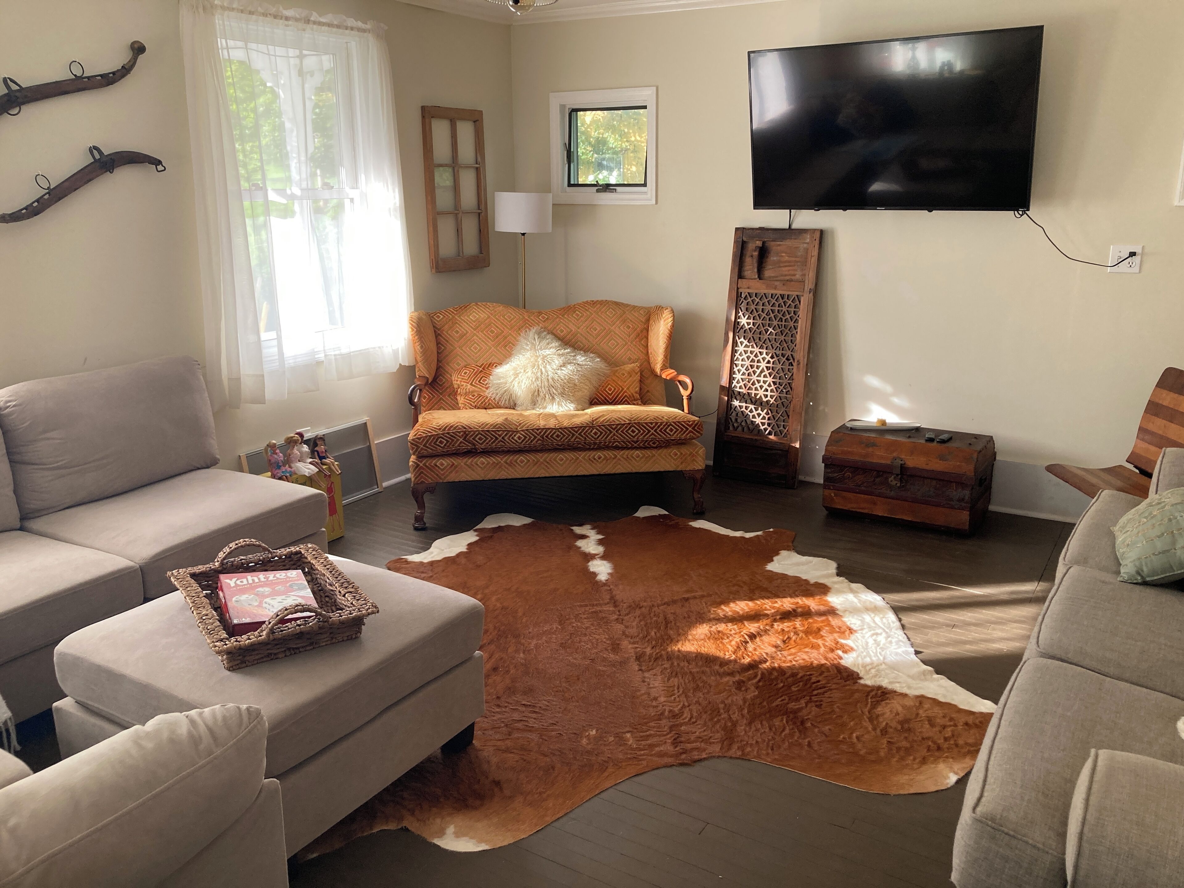 Catskill Mountain Bridgehouse with Babbling Brook. 