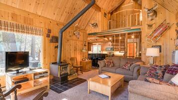 TV, fireplace, DVD player