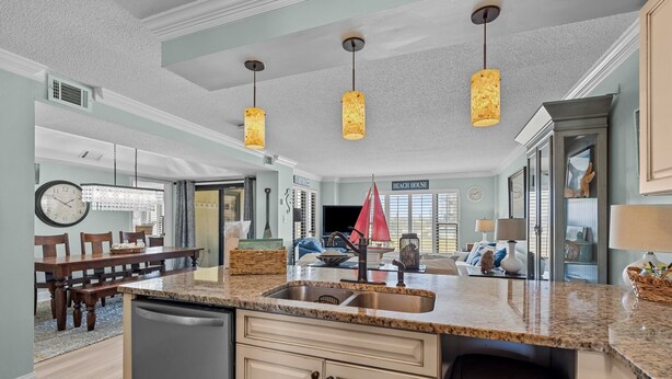 Interior - Oceanfront! Private Beach Access. Prime location, building A-main pool & complex (Indian Beach)