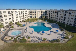 Indoor pool, outdoor pool - Oceanfront! Private Beach Access. Prime location, building A-main pool & complex (Indian Beach)
