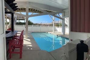 Outdoor pool, a heated pool - Beautiful Ocean Front Home with Stunning Views (Ocean Isle Beach)