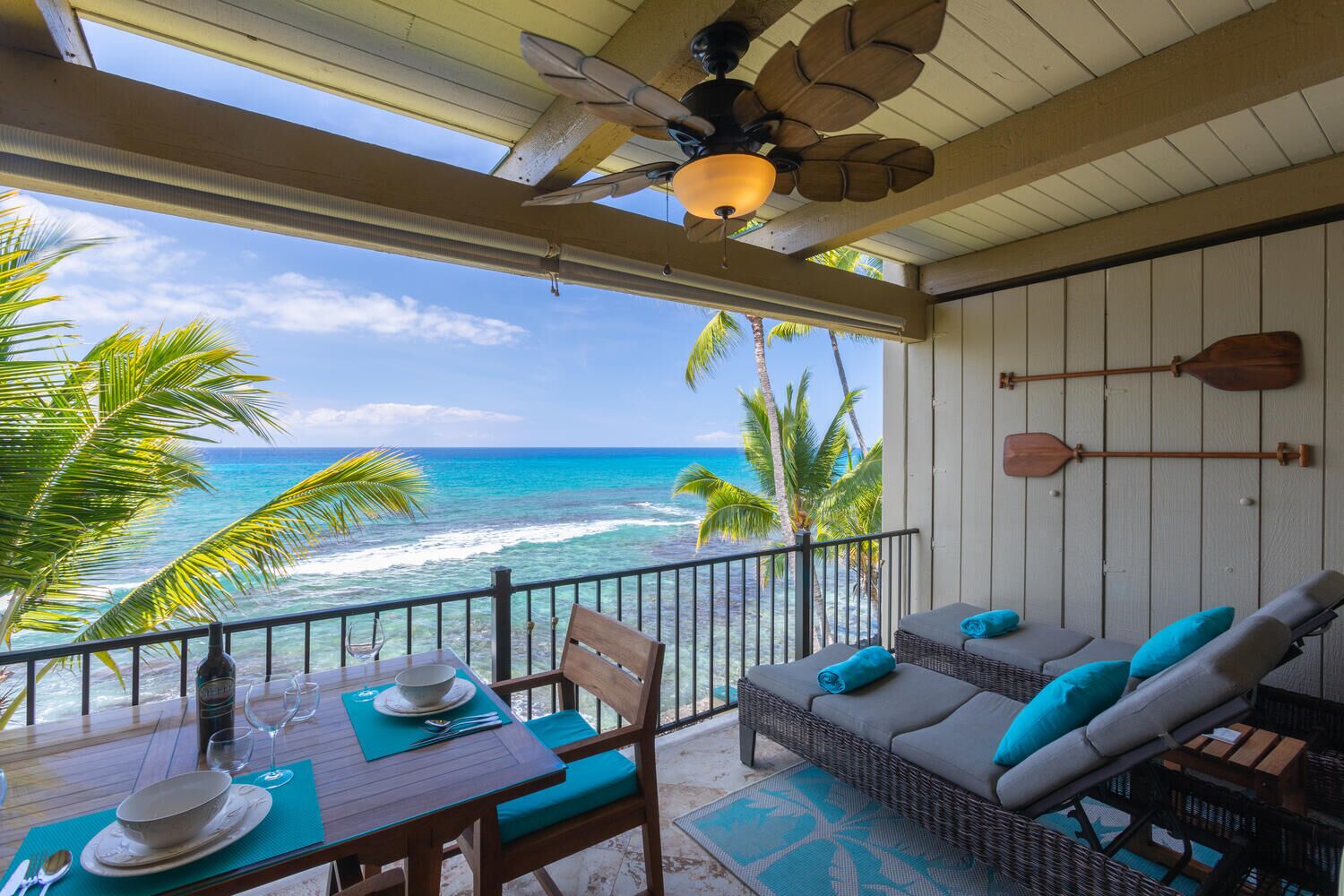 Fabulous Custom 3rd Floor Oceanfront Condo/Kona Bali Kai #304