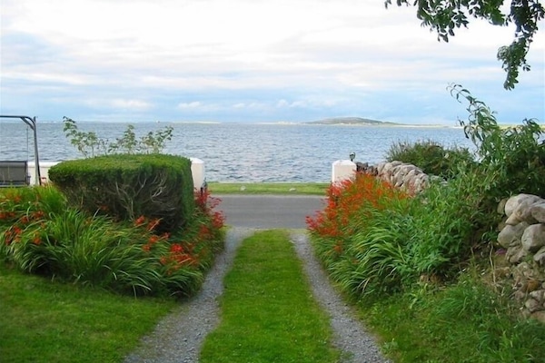 Looking down the drive to Galway Bay