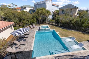 Een verwarmd zwembad