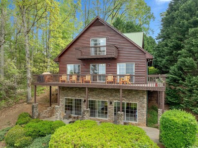 Log Cabin On Lake Keowee-Big Lake Mountain Views