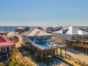 Exterior - Bout Time Too - Waterfront, 4/3 Sleeps 12 with Pool, Shuffle Board, Dog Friendly (Dauphin Island)