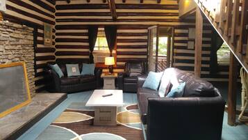 Televisión y chimenea