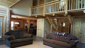 TV, fireplace, video games, DVD player