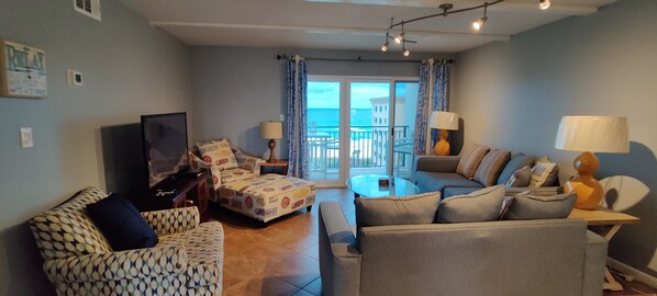 TV, DVD player, books