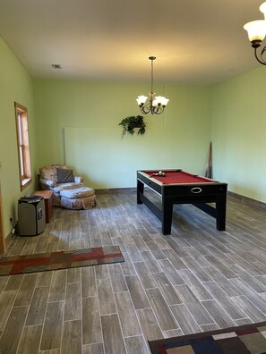 Games room - Helen GA Cabin with Hot Tub & Babbling Brook, Near Downtown-Alpenhaus Cabins (Helen)