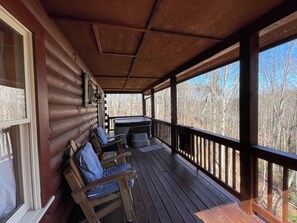 Terrace/patio - Helen GA Cabin with Hot Tub & Babbling Brook, Near Downtown-Alpenhaus Cabins (Helen)