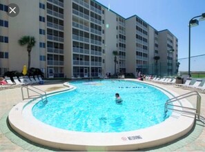 Outdoor pool, a heated pool