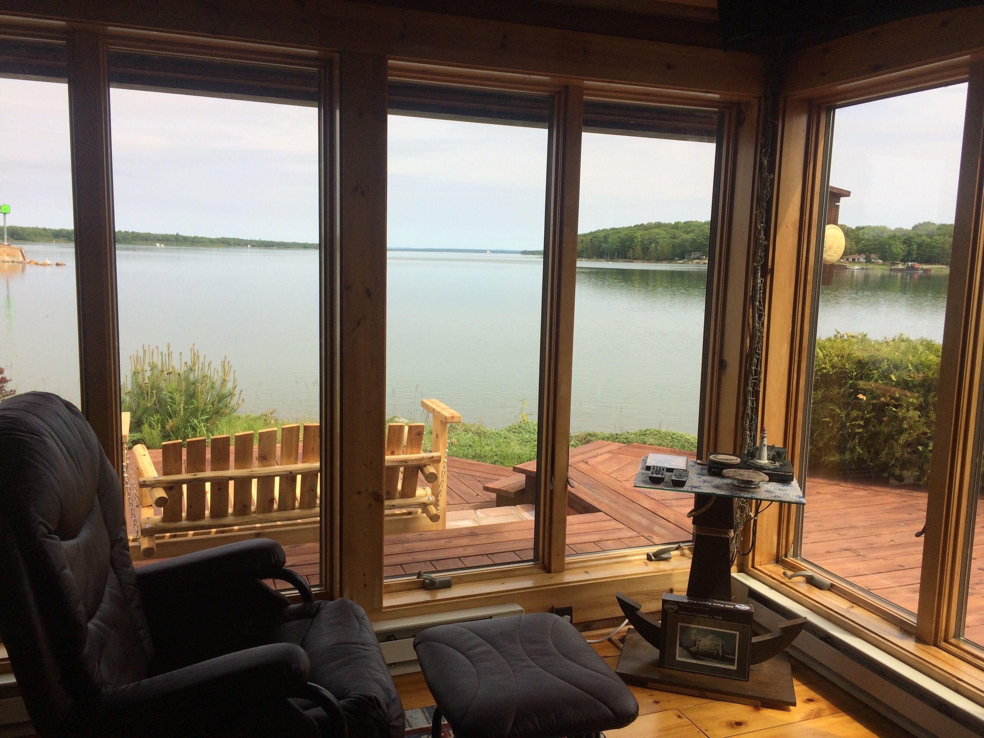 View of River from Living Room.