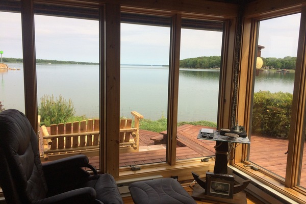 View of River from Living Room.
