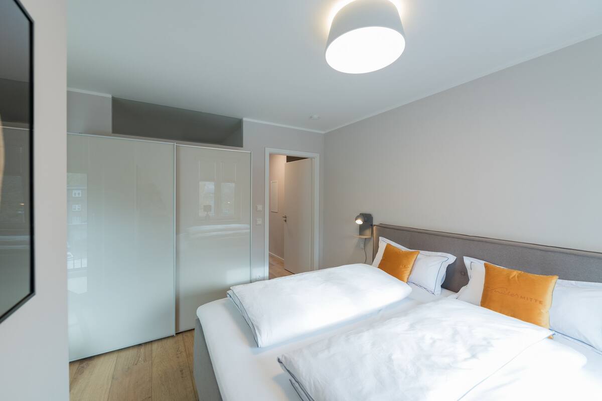 1 svefnherbergi, rúmföt af bestu gerð, rúm með memory foam dýnum