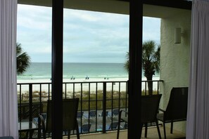 Interior - Beautiful white sandy beach with Oceanview from the balcony Edgewater Tower III (Panama City Beach)