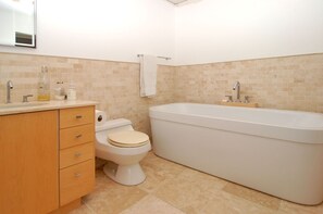 Shower, hair dryer, towels - Warren Dunes - Large 2 Br-2 Bath, Hot Tub, Wbfpl , Next To Wineries (Bridgman)