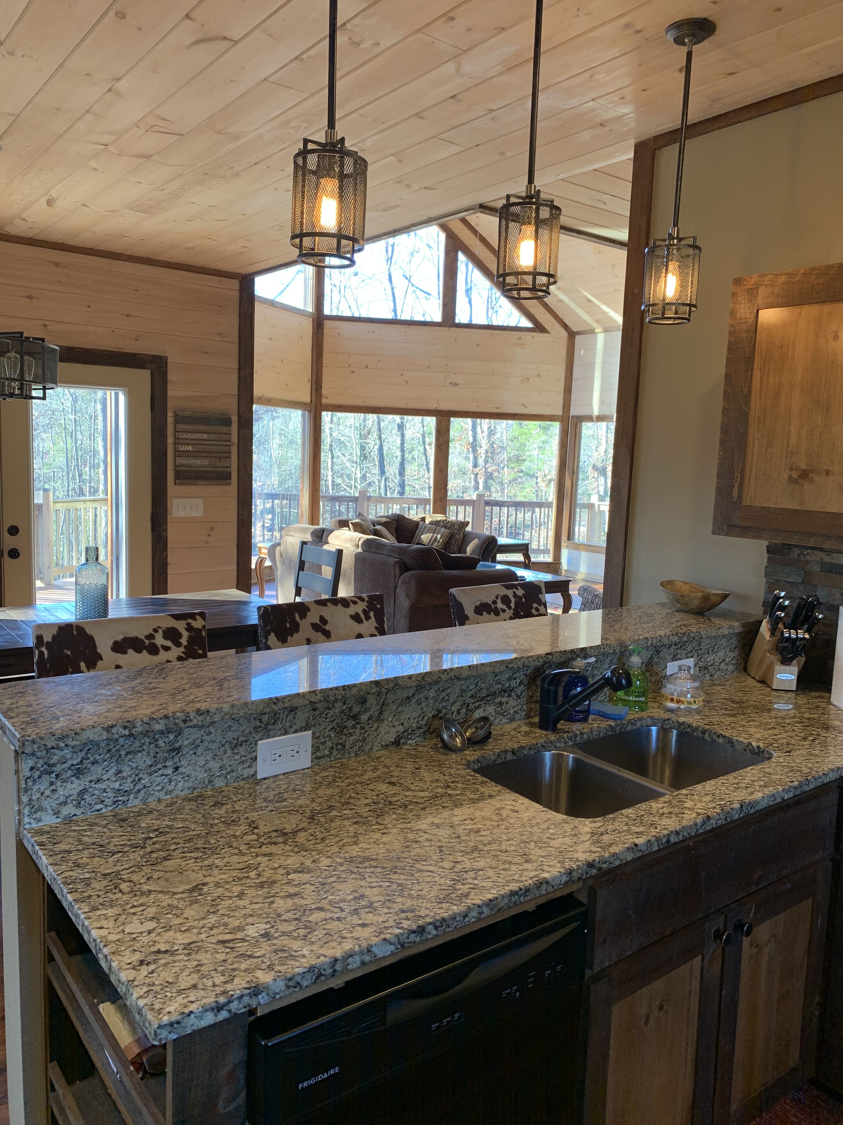 View from Kitchen to Living Room