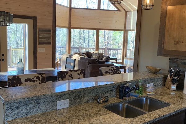 View from Kitchen to Living Room