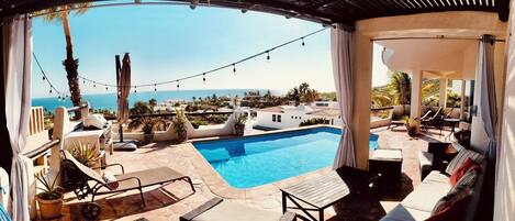 Outdoor pool, a heated pool
