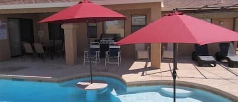 A heated pool