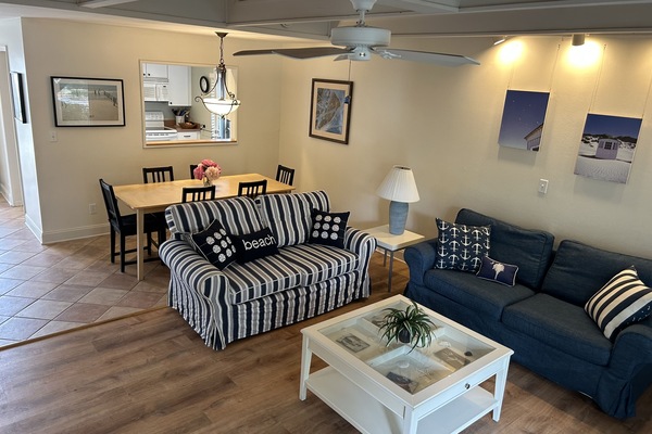 Living Room with queen sleeper sofa