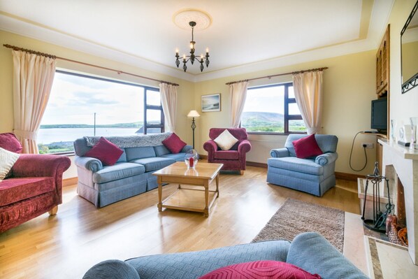 تلفزيون، مدفأة، مشغل دي في دي