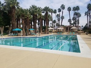 Outdoor pool, a heated pool
