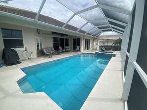 Outdoor pool, a heated pool
