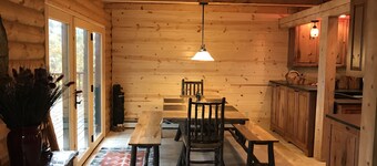 ExecLogHome~Bass Lk~4BR+Lft/3.5BA~Sauna/Game+TheaterRm/Bar/Row Boat/Pier w/Elec