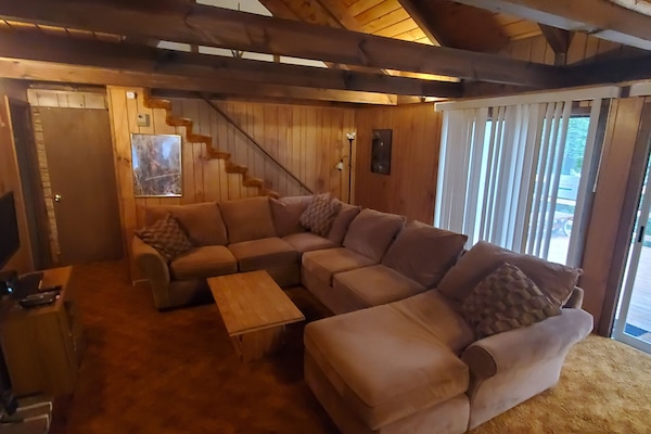 Smart TV, caminetto, tavolo da ping pong, monitor per computer