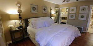 2 bedrooms, memory-foam beds, iron/ironing board, WiFi