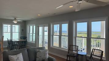 Smart TV, DVD player, books, video library