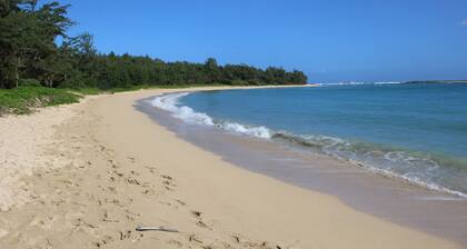 Newly renovated one-bedroom with A/C, Steps to Hukilau Beach, 30 Day
