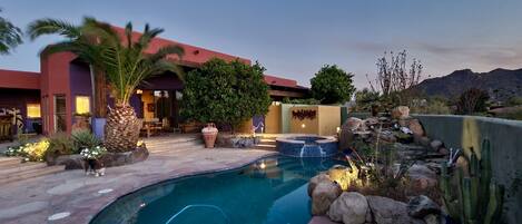 屋外プール、温水プール