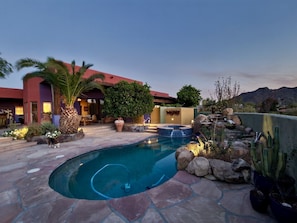 Outdoor pool, a heated pool