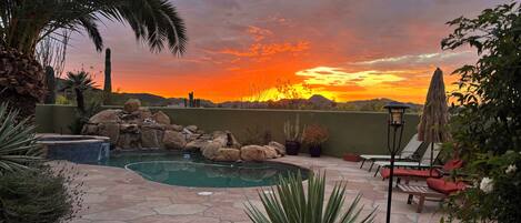 Outdoor pool, a heated pool