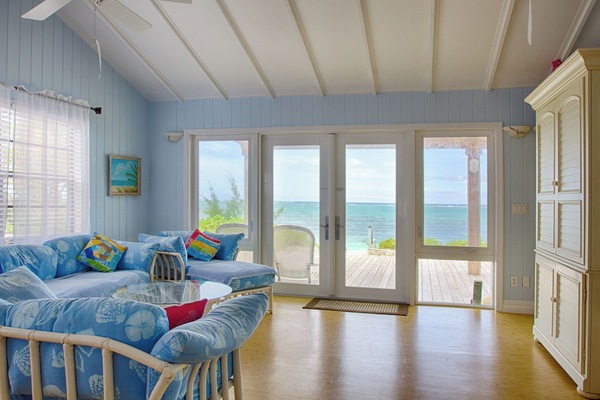 Looking at the ocean from inside