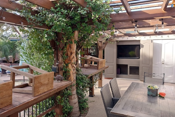 Outside entertainment area