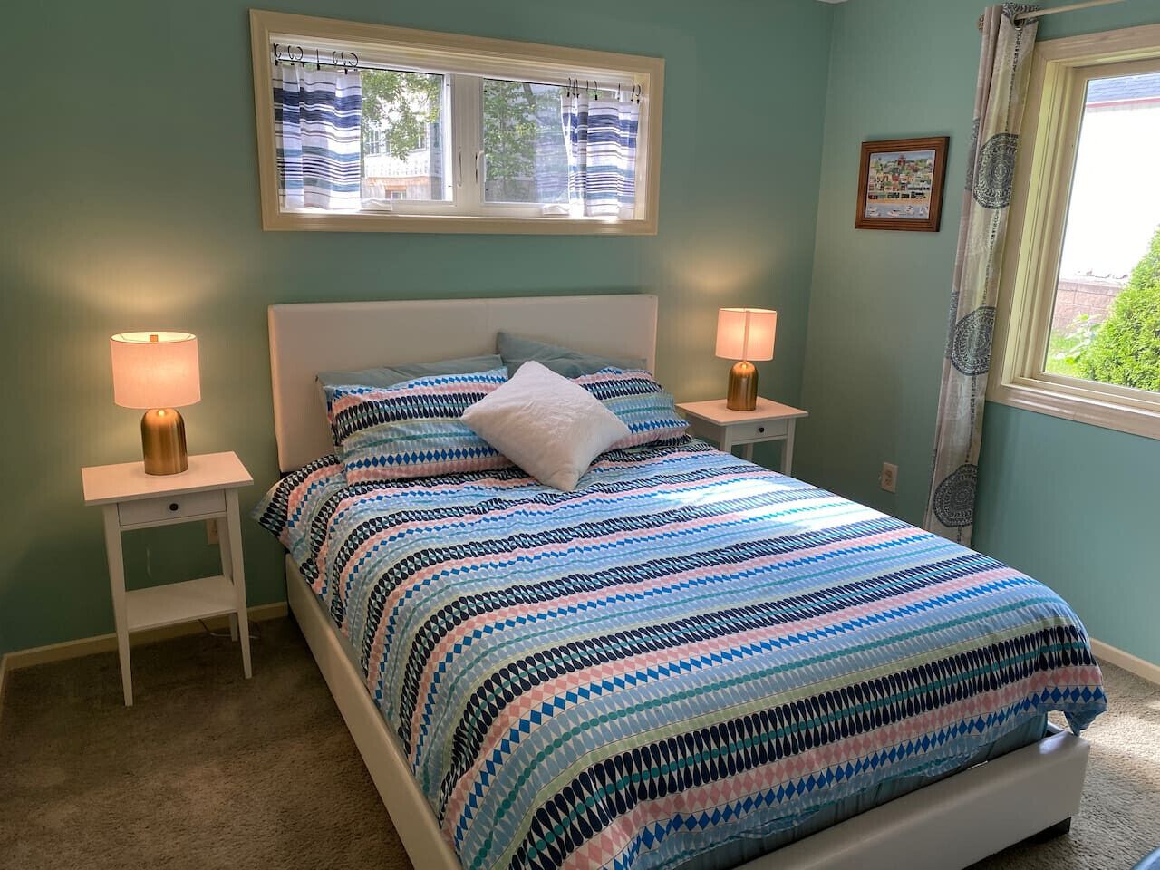 2 bedrooms, desk, iron/ironing board, travel crib